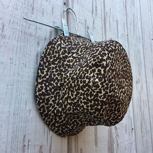 Vintage vinyl leopard print bucket hat